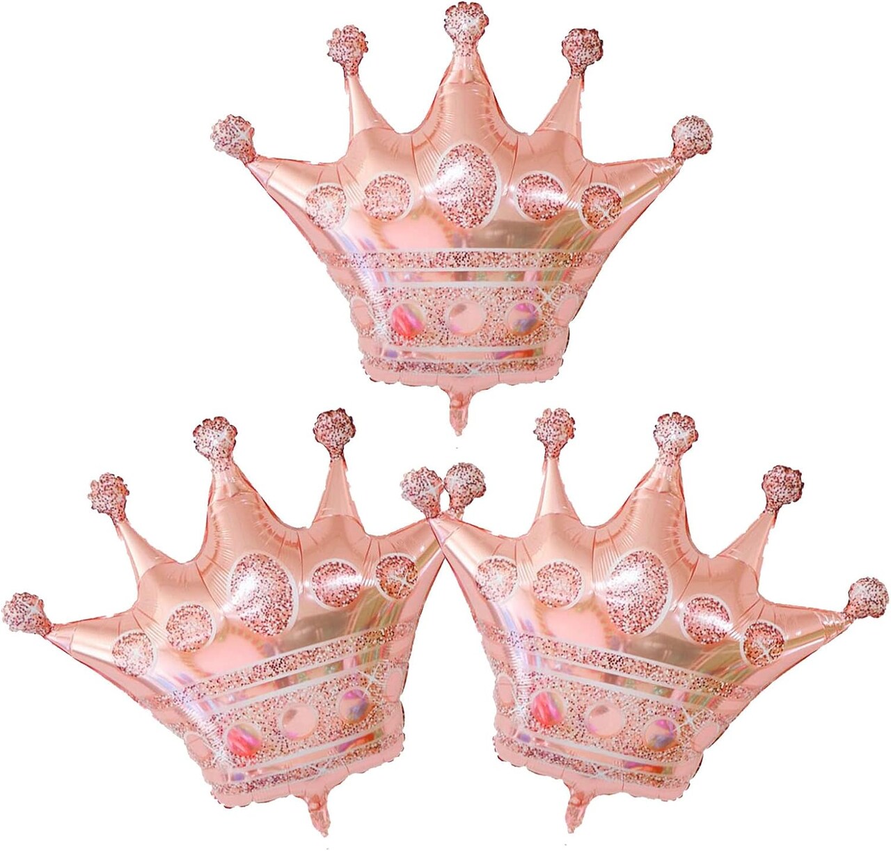 30 Inch Crown Balloons Foil Helium for Birthday Anninversary Christmas Party Supplies 3Pcs
